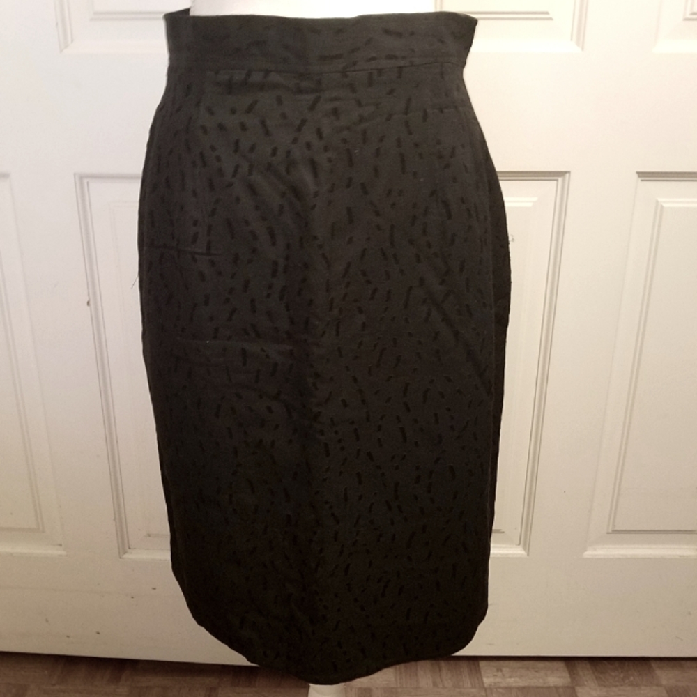 Jhane Barnes Black Pencil Skirt SZ 12